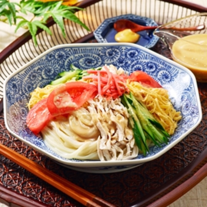 冷やし中華風 棒棒鶏うどん